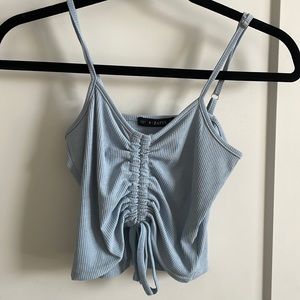 Blue crop top